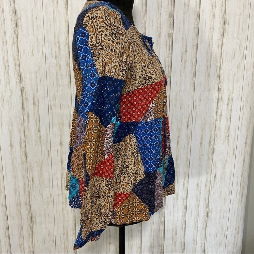 Panhandle Juniors patchwork long sleeve front lac… - image 7